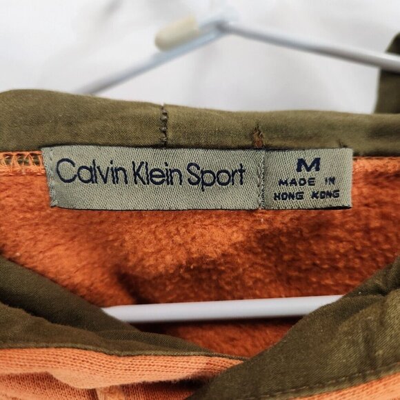 Calvin Klein Sport Hoodie Canoeing Algonquin Mohawk Penobscot Mens Size M Vtg - Picture 3 of 10